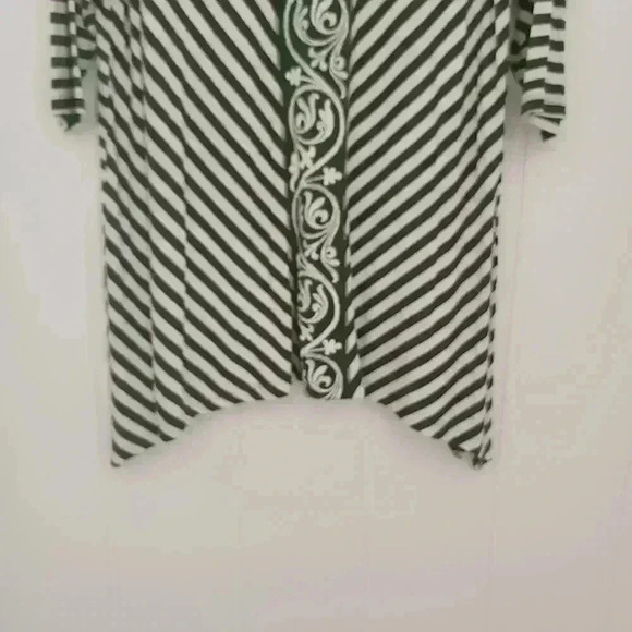 Multiples Striped Tunic Top 3/4 Sleeves Stretch Size PL - Picture 3 of 8